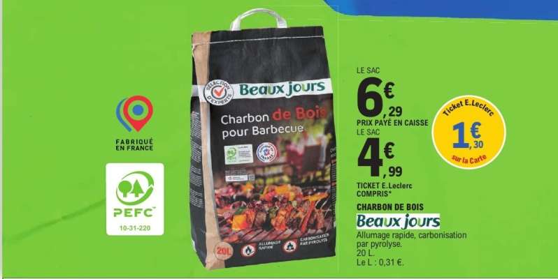 Charbon de Bois pour Barbecue