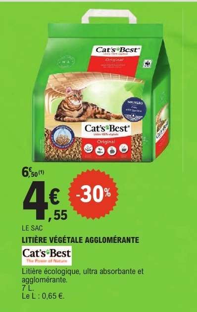 LITIÈRE VÉGÉTALE AGGLOMÉRANTE