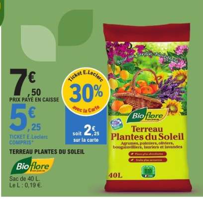 TERREAU PLANTES DU SOLEIL