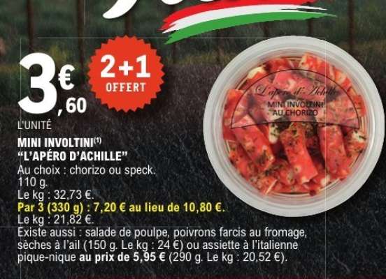 MINI INVOLTINI “L’APÉRO D’ACHILLE”