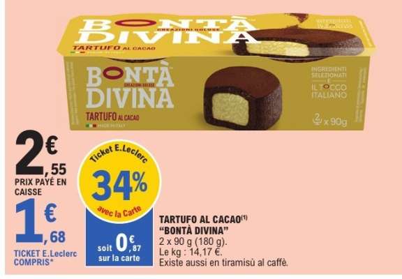 TARTUFO AL CACAO 'BONTÀ DIVINA'