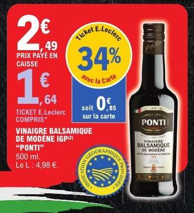 VINAIGRE BALSAMIQUE DE MODÈNE IGP 'PONTI'