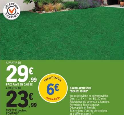 GAZON ARTIFICIEL "BEAUX JOURS"