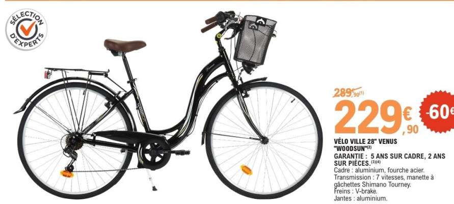 VÉLO VILLE 28" VENUS "WOODSUN"