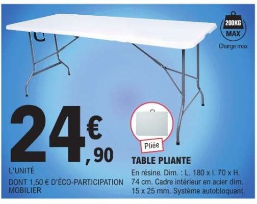 TABLE PLIANTE
