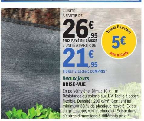 Beaux jours BRISE-VUE