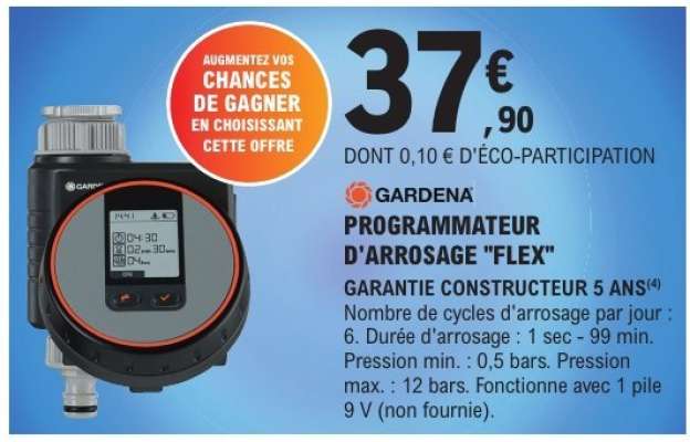 GARDENA PROGRAMMATEUR D'ARROSAGE "FLEX"