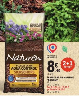 ÉCORCES DE PIN MARITIME “NATUREN”