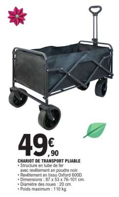 CHARIOT DE TRANSPORT PLIABLE
