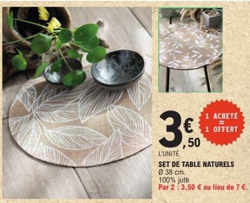 SET DE TABLE NATURELS