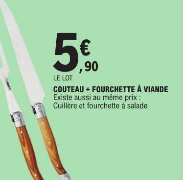 COUTEAU + FOURCHETTE À VIANDE