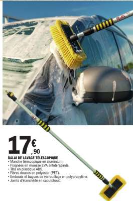 BALAI DE LAVAGE TÉLESCOPIQUE