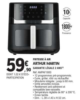 FRITEUSE À AIR ARTHUR MARTIN