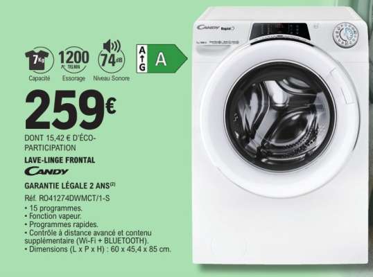 LAVE-LINGE FRONTAL CANDY