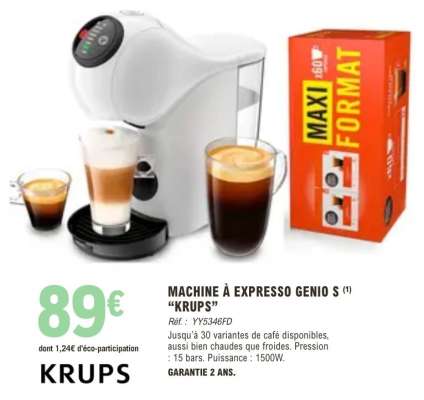 MACHINE À EXPRESSO GENIO S "KRUPS"