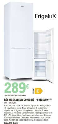 RÉFRIGÉRATEUR COMBINÉ “FRIGELUX”
