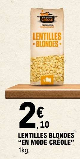 LENTILLES BLONDES “EN MODE CRÉOLE”