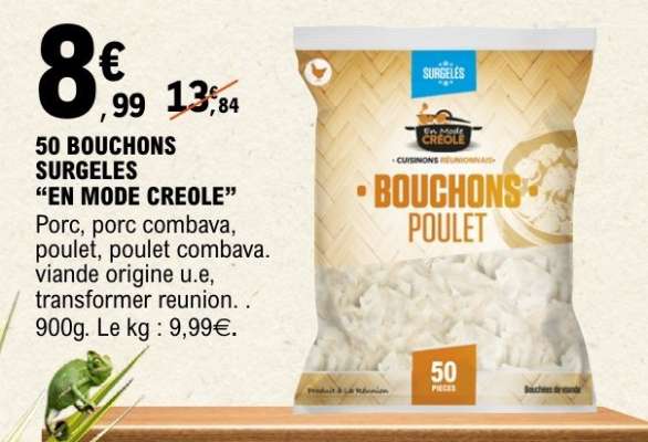 50 BOUCHONS SURGELÉS “EN MODE CRÉOLE”