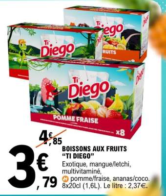 Boissons aux fruits 'Ti Diego'