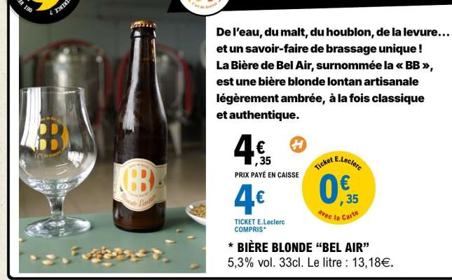 BIÈRE BLONDE “BEL AIR”
