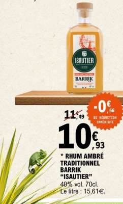 Rhum Ambré Traditionnel Barrik "Isautier"