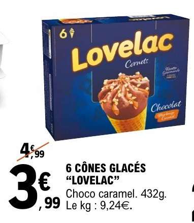 6 CÔNES GLACÉS “LOVELAC”