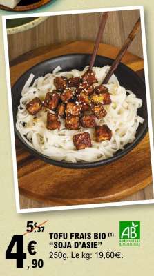 TOFU FRAIS BIO "SOJA D’ASIE"