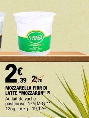 MOZZARELLA FIOR DI LATTE "MOZZARUN"