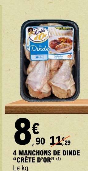 4 MANCHONS DE DINDE "CRÊTE D’OR"