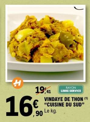 VINDAYE DE THON "CUISINE DU SUD"
