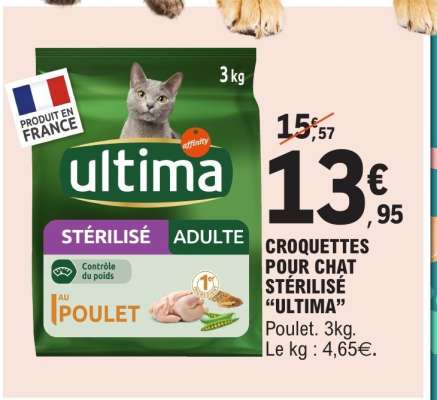 CROQUETTES POUR CHAT STERILISE ULTIMA