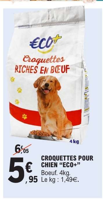 CROQUETTES POUR CHIEN “ECO+”
