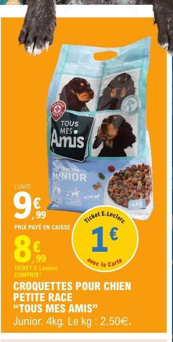 CROQUETTES POUR CHIEN PETITE RACE 'TOUS MES AMIS'