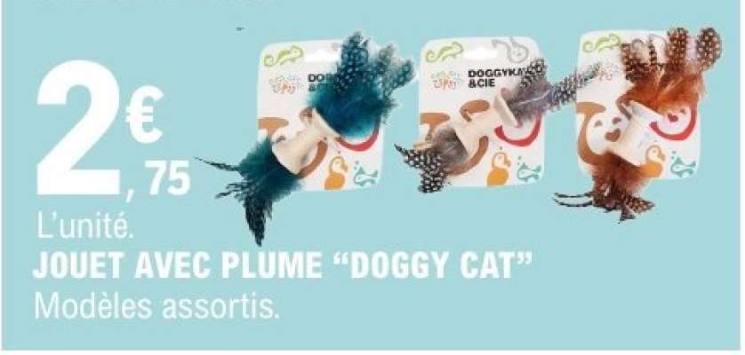 JOUET AVEC PLUME “DOGGY CAT”