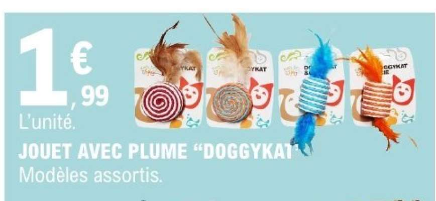 JOUET AVEC PLUME “DOGGYKAT”