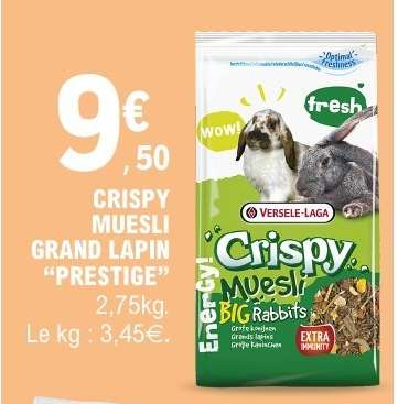 CRISPY MUESLI GRAND LAPIN 'PRESTIGE'