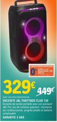 ENCEINTE JBL PARTYBOX CLUB 120