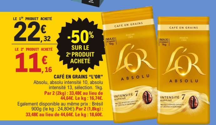 CAFÉ EN GRAINS “L’OR”