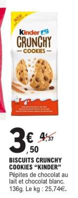 BISCUITS CRUNCHY COOKIES "KINDER"