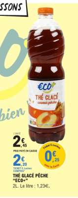 THÉ GLACÉ PÊCHE "ECO+"