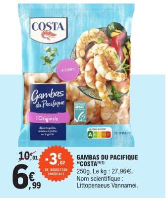 GAMBAS DU PACIFIQUE “COSTA”