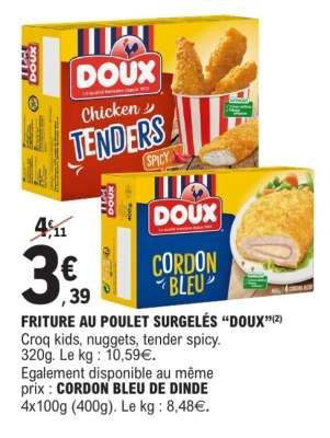FRITURE AU POULET SURGELÉS “DOUX”
