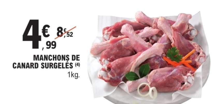 MANCHONS DE CANARD SURGELÉS