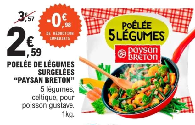 POÊLÉE DE LÉGUMES SURGELÉES “PAYSAN BRETON”