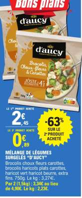 MÉLANGE DE LÉGUMES SURGELÉS “D’AUCY”