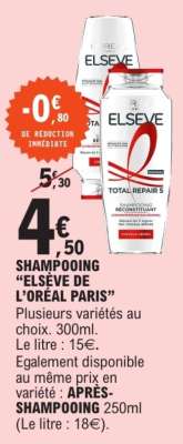 Shampooing ELSEVE DE L'ORÉAL PARIS