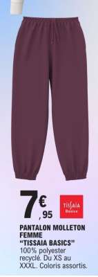 PANTALON MOLLETON FEMME "TISSAIA BASICS"