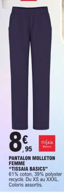 PANTALON MOLLETON FEMME