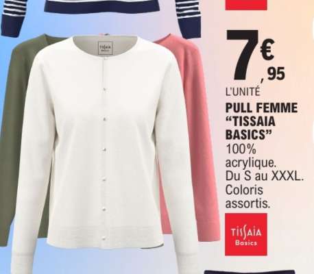PULL FEMME "TISSAIA BASICS"