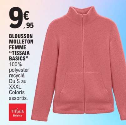 BLOUSSON MOLLETON FEMME “TISSAIA BASICS”
